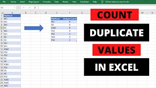 Count duplicate values in excel  Using Formulas [upl. by Inger]