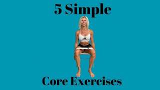 5 Simple Chair Exercises to Strengthen Your Core at Home [upl. by Avelin533]