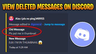 View Deleted amp Edited Messages on Your Discord Server [upl. by Isleen]