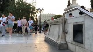 Athens Greece  central Metro Station and Syntagma Parliament Square [upl. by Ylam]