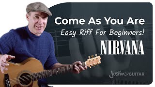 Come As You Are Easy Guitar Lesson  Nirvana [upl. by Idna637]