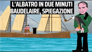 LALBATRO di BAUDELAIRE spiegazione in 2 minuti con i disegni e le animazioni di flipped prof [upl. by Enneicul]