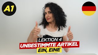 Unbestimmte Artikel Ein Eine  A1 Deutschkurs  Lektion 4  Deutsch lernen  Learn german [upl. by Aiker]