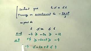 Fonction affine et encadrement MATHS SECONDE [upl. by Isle]