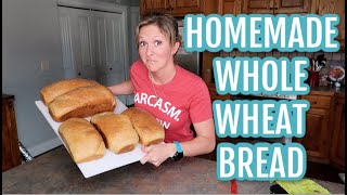 Easy Homemade 100 Whole Wheat Bread  Cook with Me [upl. by Ylehsa377]