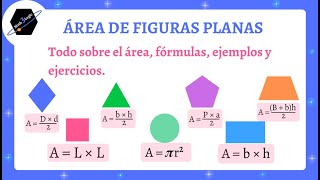 ✨💙TODO sobre área de figuras planas Explicación ejemplos y ejercicios math3logic áreas [upl. by Essilevi36]