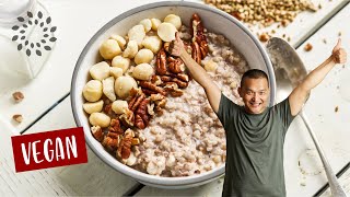 Buchweizen Porridge  Herzhaft und Süss  glutenfrei amp vegan [upl. by Otilegna624]