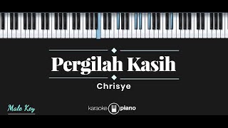 Pergilah Kasih  Chrisye KARAOKE PIANO  MALE KEY [upl. by Brodie]