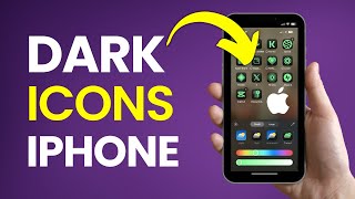 How to Add Dark Theme Icons iPhone iOS 18 2024 [upl. by Idnaj313]