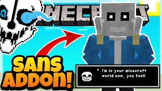 Minecraft UNDERTALE SANS Addon Sans Mode Judgement Xans  SANS Mod Review MCPEBedrock [upl. by Merrill]