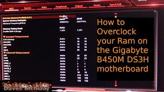 How to Overclock your Ram on the Gigabyte B450M DS3H motherboard [upl. by Broek320]