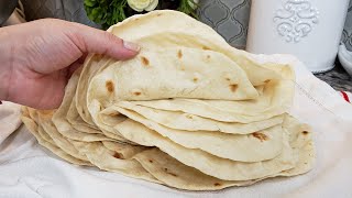 SOFT Flour Tortillas with 5 Ingredients Step by Step recipe for perfect flour tortillas [upl. by Gardol]