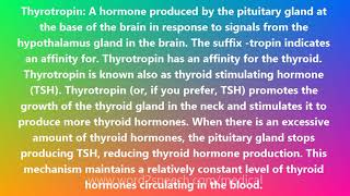 Thyrotropin  Medical Meaning [upl. by Olinad]