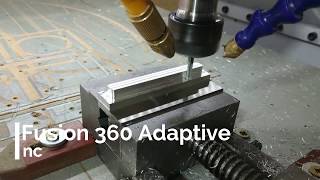 Linuxcnc Router Fusion 360 Adaptive Aluminium milling [upl. by Hesta270]