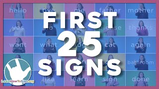 25 ASL Signs You Need to Know  ASL Basics  American Sign Language for Beginners [upl. by Brandes]