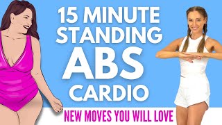 15 Minute Standing ABS Cardio Workout  for Your Best Abs Core Tummy and Waist [upl. by Corvin325]