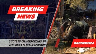 Horrorunfall auf der A24 Tragischer Unfall auf der A24 bei Herzsprung fordert drei Menschenleben [upl. by Enom880]