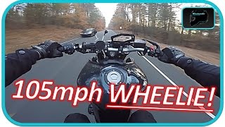 Yamaha Fz09 WHEELIES at 105MPH  Fz09 Life [upl. by Nnylidnarb]