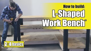 How to Build 2x4basics® LShaped Corner Workbench [upl. by Rumilly]