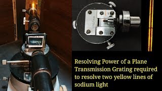 Resolving Power of a Plane Transmission Grating  Experiment [upl. by Ajdan]