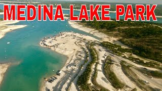 Medina Lake Park  Texas  Drone Air Tour [upl. by Uela702]