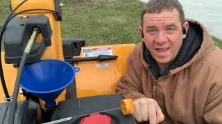 How To Change Oil In Cub Cadet Snow Blower [upl. by Trini]