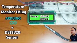 How to Use DS18B20 Temperature Sensor with Arduino  Arduino Projects [upl. by Gussie532]