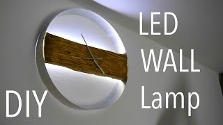 DIY WOOD CLOCK  Led Wand Uhr Tutorial Anleitung [upl. by Lindo]