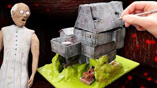 Making GRANNY FULL MINIATURE HOUSE in Polymer Clay [upl. by Yrrok249]