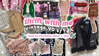 FALL THRIFT WITH ME  HOW TO INCREASE DEPOP SALES  TIPS  FULL TIME DEPOP SELLER 🎀🍂🧸💌 [upl. by Eidnahs]