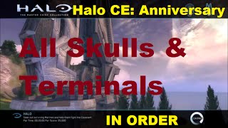 Halo CEA  All Skulls and Terminals in Order [upl. by Oruhtra]