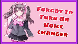 Moenaomii Forgot to turn on Voice Changer 👀 Vtuber [upl. by Lovel]