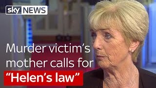 Murder victims mother calls for Helens Law [upl. by Eittak414]