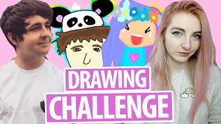 Drawing YouTuber Fan Art Challenge [upl. by Aowda]