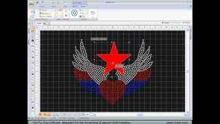 Using HOTFIX ERA software to create a rhinestone motif 01 [upl. by Enilauqcaj]