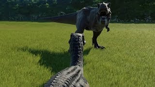 Baryonyx VS TRex  Jurassic World Evolution [upl. by Dorene318]