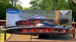 Pro Boat Blackjack 42 8S Brushless Catamaran RTR unboxing and first look [upl. by Ianteen]