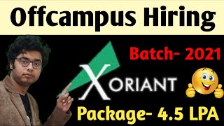 Xoriant hiring 2021 Batch  Salary 45 LPA  Associate Software Engineer  Full Details  Jobs Adda [upl. by Eninotna]