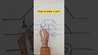 Easy car drawing step by step  how to draw a car easy shorts [upl. by Daisie665]