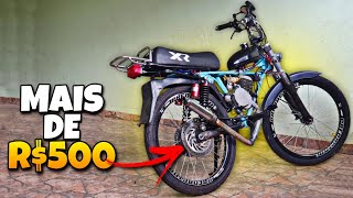 VALE A PENA COLOCAR O SISTEMA COMPLETO DE FREIO DE MOTO NA MOTORIZADA [upl. by Nnyloj]