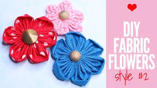 DIY Fabric Flowers How to Make Fabric Flowers Easy and Fast [upl. by Burn131]