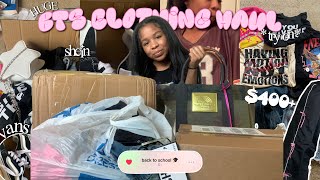 HUGE BACK TO SCHOOL CLOTHING TRY ON HAUL 2024 SHEIN Kurt Geiger Rossknu school vans  etc [upl. by Ahsinan516]