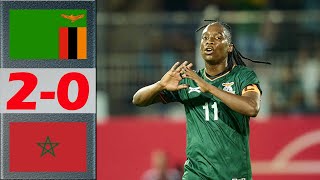 Zambia vs Morocco Highlights  Olympic Womens Football Qualifiers 2nd Leg  492024 [upl. by Leidba]