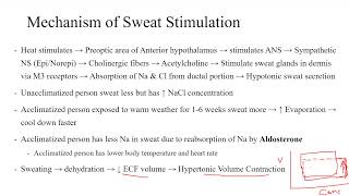 Mechanism of Sweat stimulation and secretion [upl. by Dotty]