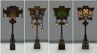 Minecraft 12 Ideas of Street Lamp Designs [upl. by Estas]