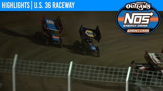 World of Outlaws NOS Energy Drink Sprint Cars US 36 Raceway August 29 2020  HIGHLIGHTS [upl. by Undry]