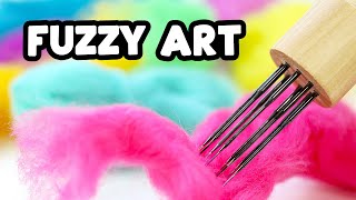 Painting with WOOL  Oddly Satisfying Needle Felting [upl. by Nilerual617]