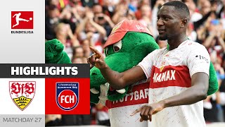 Madness In Stuttgart Guirassy Scores Again  VfB Stuttgart  1 FC Heidenheim 33  Highlights [upl. by Mullac]