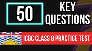 ICBC Class 8 Practice Test Motorcycle License 50 Key Questions [upl. by Eedoj972]