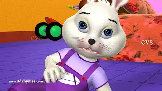 Five Little Rabbits Jumping on the Bed Nursery Rhyme  More Kids Songs From CVS 3D Rhymes [upl. by Keenan]